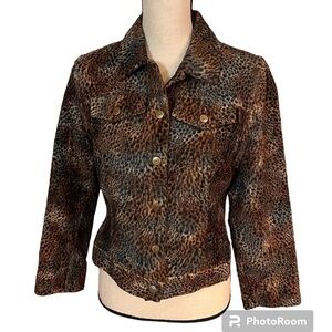 W By Worth Faux Fur Snap Jacket Sz-8